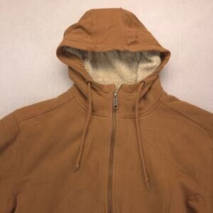 Wrangler Casual Zip Up Long Sleeve Outdoor Hoodie Mens Size Medium M Tan